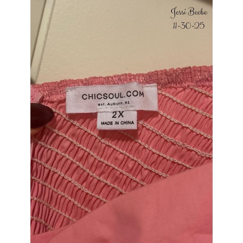 Chic Soul Pink Bow-Tie Dress - Picture 4 of 4